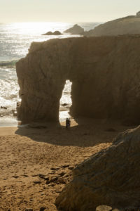 Rock arch at Port Blanc on the Cote Sauvage, Quiberon Peninsula, Departement Morbihan, Atlantic, Brittany, France Rock arch at Port Blanc on the Cote Sauvage, Quiberon Peninsula, Departement Morbihan, Atlantic, Brittany, France