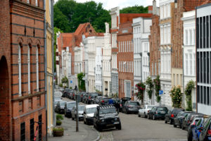 Old town with town houses, Lübeck, UNESCO World Heritage, Schleswig-Holstein, Germany Old town with town houses, Lübeck, UNESCO World Heritage, Schleswig-Holstein, Germany