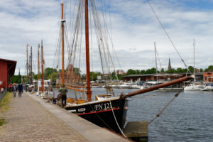 View of the Holstenhafen, Lübeck, Schleswig-Holstein, Germany View of the Holstenhafen, Lübeck, Schleswig-Holstein, Germany