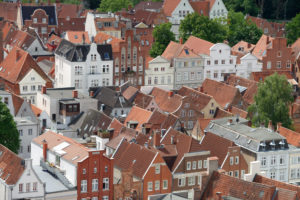 View of the old town with town houses in Lübeck, UNESCO World Heritage, Lübeck, Schleswig-Holstein, Germany View of the old town with town houses in Lübeck, UNESCO World Heritage, Lübeck, Schleswig-Holstein, Germany