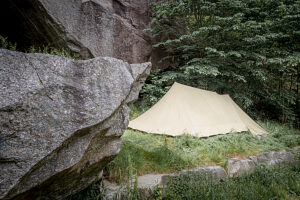 Hidden tent camp in Norway