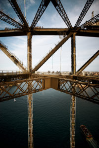 Auf der Sydney Harbour Bridge, Australien Auf der Sydney Harbour Bridge, Australien