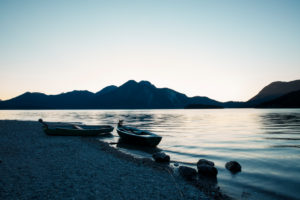 Evening mood on Lake Walchensee, Bavaria, Germany, 2016
