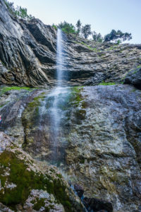 The waterfall is considered to be the origin of the Valbona, in which ice-cold, crystal-clear water flows into the valley. Valbona (Valbonë), Kukës, Albania. The waterfall is considered to be the origin of the Valbona, in which ice-cold, crystal-clear water flows into the valley. Valbona (Valbonë), Kukës, Albania.