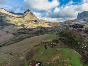 Wild landscape in the hinterland of Palermo, Sicily, Italy.