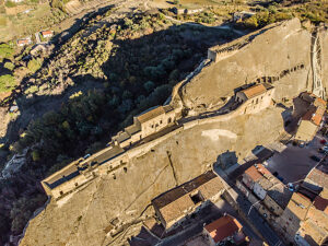 Old houses and caves built in tuff in Sperlinga (Enna), Sicily, Italy.