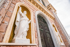 The pilgrimage church with the famous Black Madonna of Tindari (Messina), Sicily, Italy, is located on a mountain.