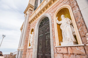 The pilgrimage church with the famous Black Madonna of Tindari (Messina), Sicily, Italy, is located on a mountain.