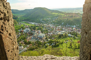 View from the Rosenstein ruins to Heubach, Baden-Württemberg, Germany View from the Rosenstein ruins to Heubach, Baden-Württemberg, Germany