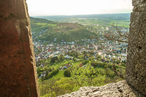 View from the Rosenstein ruins to Heubach, Baden-Württemberg, Germany View from the Rosenstein ruins to Heubach, Baden-Württemberg, Germany