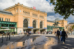 The train station in Hanover, Lower Saxony, Germany. The train station in Hanover, Lower Saxony, Germany.
