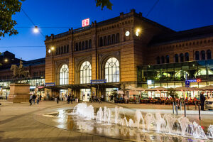 The train station in Hanover, Lower Saxony, Germany. The train station in Hanover, Lower Saxony, Germany.