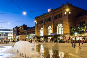 The train station in Hanover, Lower Saxony, Germany. The train station in Hanover, Lower Saxony, Germany.