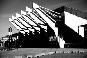 Bremen, Germany, The modern glass front with steel construction of ÖVB arena Bremen, Germany, The modern glass front with steel construction of ÖVB arena