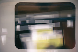 Abstract silhouettes and outlines of passengers, train window Abstract silhouettes and outlines of passengers, train window