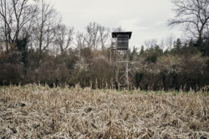 High seat in a field,