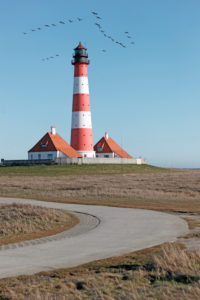 Westerhever lighthouse, North Frisia, Schleswig-Holstein, Germany Westerhever lighthouse, North Frisia, Schleswig-Holstein, Germany