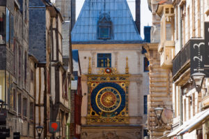 Tower clock in Rouen, France Tower clock in Rouen, France