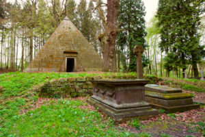 Mausoleum of Count Ernst zu Munster in Derneburg, Laves culture path in Derneburg near Hildesheim, Lower Saxony, Germany, Europe Mausoleum of Count Ernst zu Munster in Derneburg, Laves culture path in Derneburg near Hildesheim, Lower Saxony, Germany, Europe