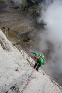 Climbing at the Zuestoll, The Churfirsten Mountains, Appenzeller Land, Canton St. Gallen, Switzerland
