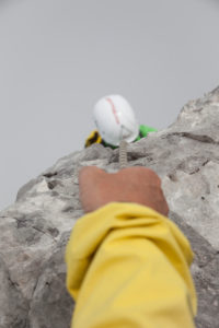 Climber at the Hafelekar, Nordkette, near Innsbruck, Karwendel, Tirol, Austria