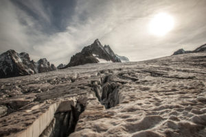 Series on trekking 'des Ecrins', galcier blanc backlit by sun Series on trekking 'des Ecrins', galcier blanc backlit by sun