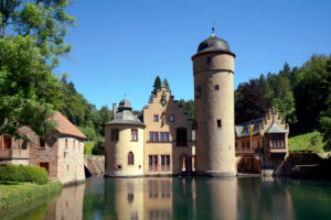 Germany, Bavaria, Lower Franconia, Spessart, Mespelbrunn Castle Germany, Bavaria, Lower Franconia, Spessart, Mespelbrunn Castle