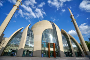 Germany, North Rhine-Westphalia, Cologne, new DITIB Central Mosque in Cologne-Ehrenfeld Germany, North Rhine-Westphalia, Cologne, new DITIB Central Mosque in Cologne-Ehrenfeld