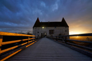 Germany, Bavaria, Upper Bavaria, Burghausen, castle, Georgstor, evening, sunset, dark, mystical Germany, Bavaria, Upper Bavaria, Burghausen, castle, Georgstor, evening, sunset, dark, mystical