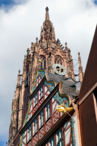 Germany, Hesse, Frankfurt am Main, St. Bartholomew's Cathedral, half-timbered House of the Golden Scales Germany, Hesse, Frankfurt am Main, St. Bartholomew's Cathedral, half-timbered House of the Golden Scales