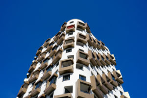 Germany, Bavaria, Munich, modern housing estate, skyscraper, facade, loggia, glazing Germany, Bavaria, Munich, modern housing estate, skyscraper, facade, loggia, glazing