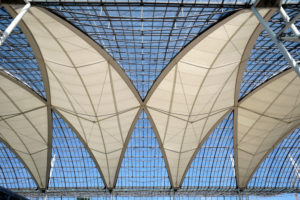 Germany, Bavaria, Munich, Munich Airport, Airport Center, roof construction Germany, Bavaria, Munich, Munich Airport, Airport Center, roof construction