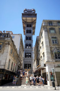 Europe, Portugal, Lisbon area, Lisbon, Rua Augusta, pedestrian area, Elevador de Santa Justa, Sant Justa Elevator Europe, Portugal, Lisbon area, Lisbon, Rua Augusta, pedestrian area, Elevador de Santa Justa, Sant Justa Elevator