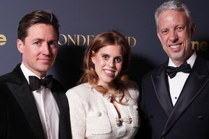 (left to right) Edoardo Mapelli Mozzi, Princess Beatrice, and David Badcock attend Borne's Wonderland event at the V&A in London. Picture date: Thursday March 6, 2025.