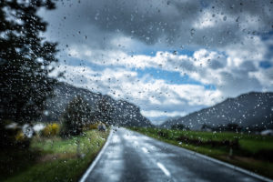 Raindrops on disc, Highway 7, South Island New Zealand Raindrops on disc, Highway 7, South Island New Zealand