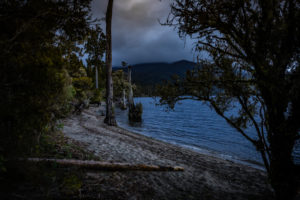 Evening mood on the shores of Lake Brunner, South Island New Zealand Evening mood on the shores of Lake Brunner, South Island New Zealand