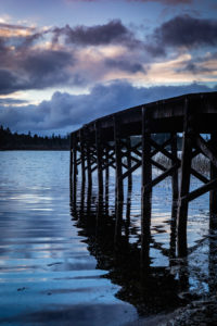 Evening mood and boardwalk on Lake Brunner, South Island New Zealand Evening mood and boardwalk on Lake Brunner, South Island New Zealand