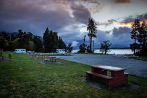 Iveagh Bay Campground, Lake Brunner, South Island New Zealand Iveagh Bay Campground, Lake Brunner, South Island New Zealand