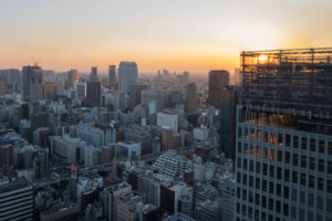 Asia, Japan, Nihon, Nippon, Tokyo, city overview, Hamamatsucho stadium, view from Tokyo World Trade Center Asia, Japan, Nihon, Nippon, Tokyo, city overview, Hamamatsucho stadium, view from Tokyo World Trade Center