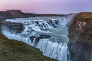 Europe, Iceland, South Iceland, Gulfoss in the evening light Europe, Iceland, South Iceland, Gulfoss in the evening light