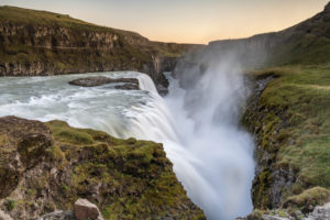 Europe, Iceland, South Iceland, Gulfoss in the evening light Europe, Iceland, South Iceland, Gulfoss in the evening light