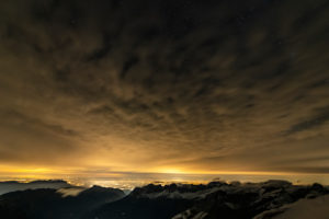 Europe, Switzerland, Central Switzerland, Canton Obwalden, Engelberg, at night on the Titlis Europe, Switzerland, Central Switzerland, Canton Obwalden, Engelberg, at night on the Titlis