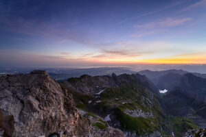 Europe, Switzerland, Canton of St. Gallen, Toggenburg, Morning awakening on the Santis Europe, Switzerland, Canton of St. Gallen, Toggenburg, Morning awakening on the Santis