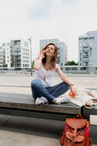 Young woman on the phone Young woman on the phone