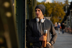 Sporty man in the town, Frankfurt on the Main, Hessen, Sporty man in the town, Frankfurt on the Main, Hessen,