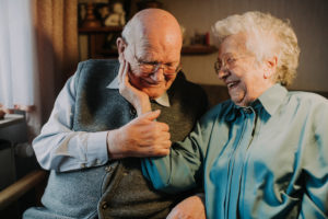 Old person married couple in love 