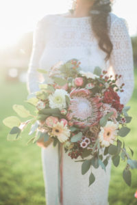Young bride outside, portrait