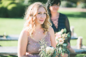 Witnesses at alternative wedding outside