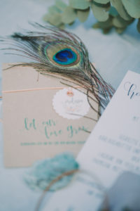 Decoration at alternative wedding celebration, close up