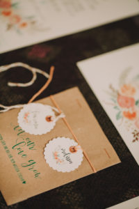 Alternative wedding, name card, Stilllife